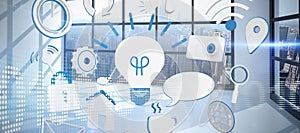 Composite image of various internet icons