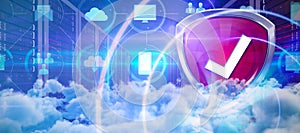 Composite image of view of cloudscape