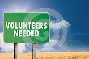 Composite image of volunteers needed photo