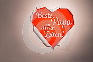 Composite image of word beste papa aller zeiten