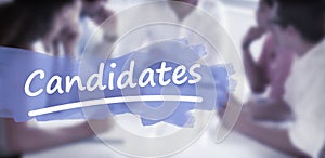Composite image of word candidates underlined