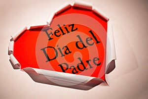 Composite image of word feliz dia del padre photo