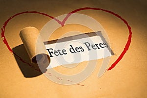 Composite image of word fete des pÃ¨res