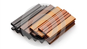 Composite panels isolated on white background