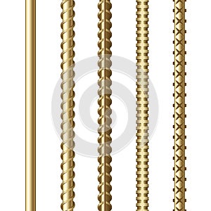 Composite Rebars Set on White Background