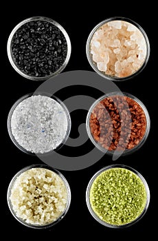 Composition with 6 types of edible salts