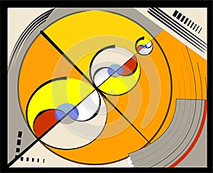 Composition of abstract colorful shapes  19-256
