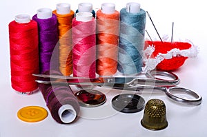 Composition with accessories for sewing and crafts