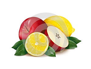 Composition of apples and lemons