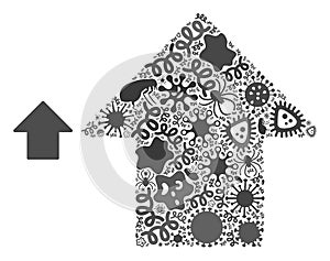 Composition Arrow Up Icon of Flu Pathogens