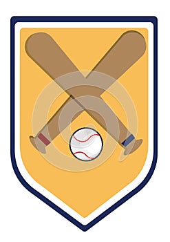 Composition of baseball icon on white background