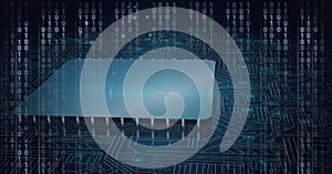 Composition of binary coding over computer circuit board