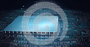 Composition of binary coding over computer circuit board