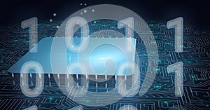 Composition of binary coding over computer circuit board