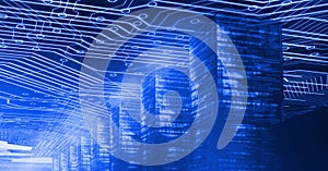 Composition of binary coding over computer processor circuit board