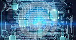 Composition of binary coding over computer processor circuit board