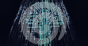Composition of binary coding processing over computer circuit board