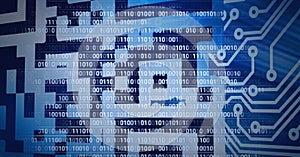 Composition of binary coding processing over computer circuit board