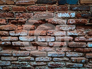 the composition of the bricks that had begun to become brittle photo