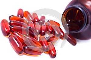 Composition with capsules of lecithin photo