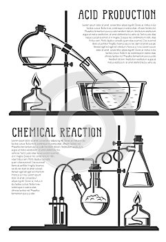 Composition of chemical flasks