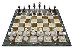 Composition with chessmen