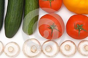 Composition of colorful vegetables