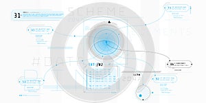 Composition of computer HUD interface with Code Architecture.