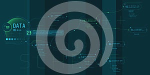 Composition of computer HUD interface with Coding Architecture.