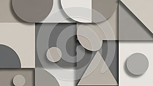 Composition creates a sense of depth through overlapping and shadowing