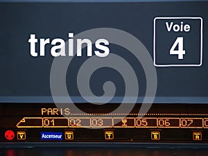 Composition des trains Ã  destination de Paris