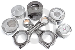 Composition of different rods and all kinds of pistons