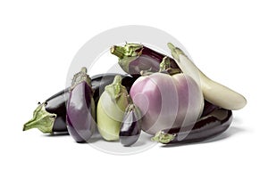Composition of eggplants photo