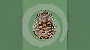 Composition emphasizes the natural form and texture of a pine cone in a