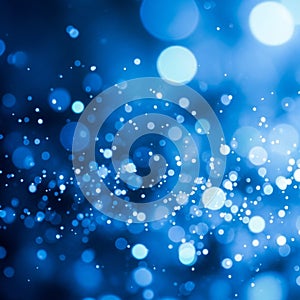 Composition evokes a sense of floating or shimmering lights,