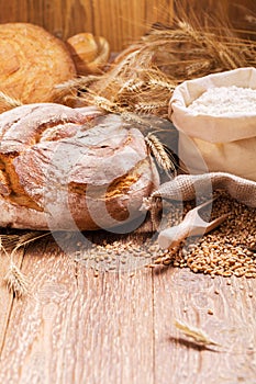 Composition of fresh bread, cereals and grains