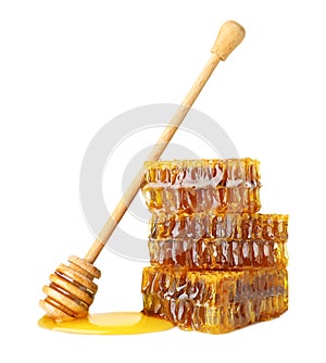 Composition with fresh honeycombs