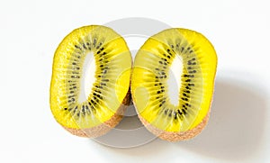 Composition with fruits  on white background