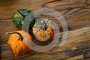 Composition with halloween pumpkins