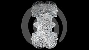 Composition of heads with grunge textures, computer generated. 3d rendering of abstract background