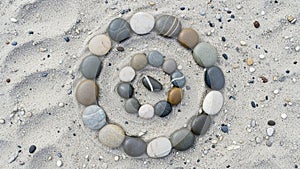 Composition highlights the contrast between the smooth textures of the