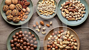 Composition highlights the diverse shapes and textures of the nuts