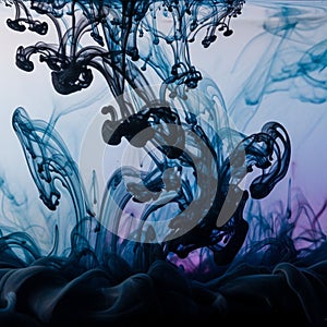 Composition highlights the interaction between fluid dynamics and visual