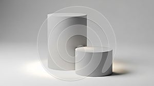 Composition is minimalistic with a focus on the forms and the interplay