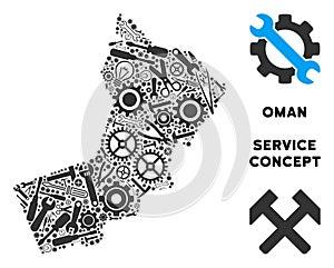 Composition Oman Map of Service Tools