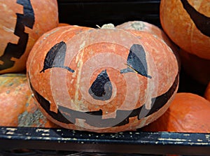 Composition of pumpkins to the Halloween holiday