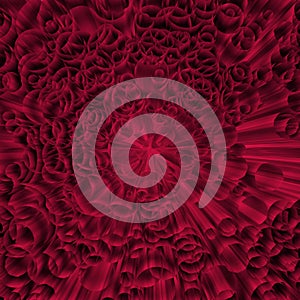 Composition of purple explosion of circles