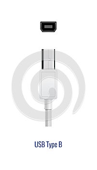 White USB-B Composition