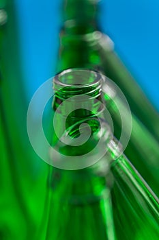 Composition of the seven green beer bottles.