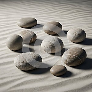 Composition with soft shadows enhancing the texture of both the